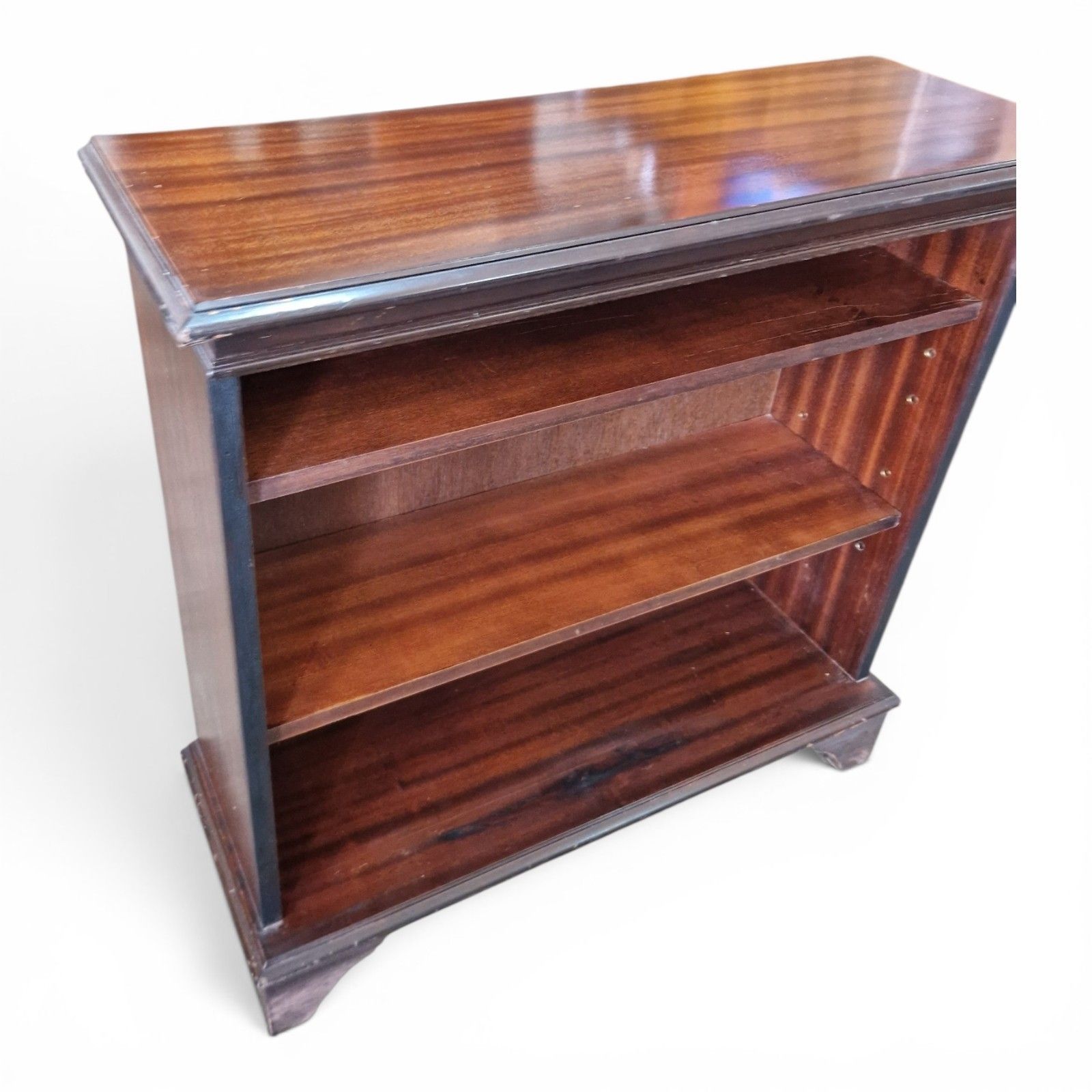 Mahogany Open Bookcase Display Cabinet Adjustable Shelves Antique Style photo buy