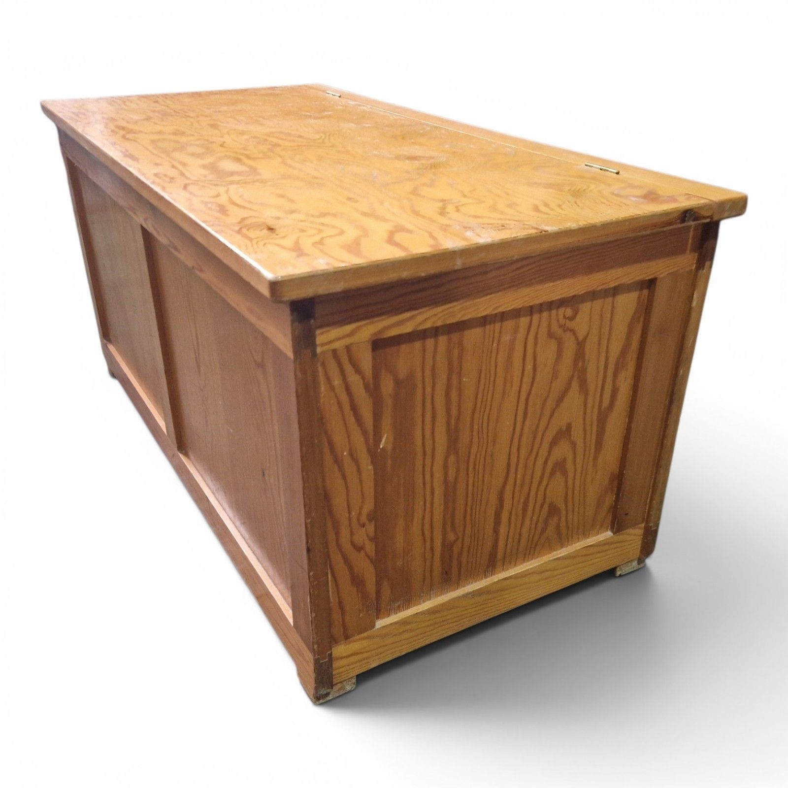 Modern Pine Blanket Box Wooden Storage Chest Flat Top Trunk photo furniture