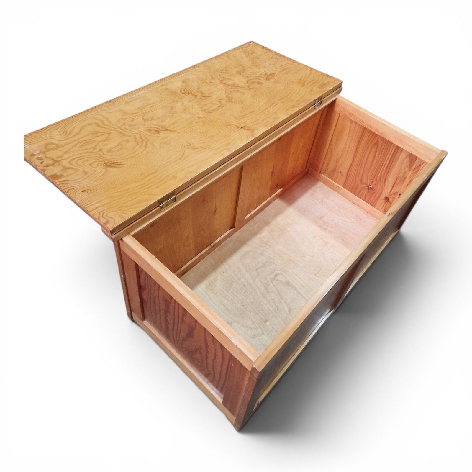 photo furniture Modern Pine Blanket Box Wooden Storage Chest Flat Top Trunk
