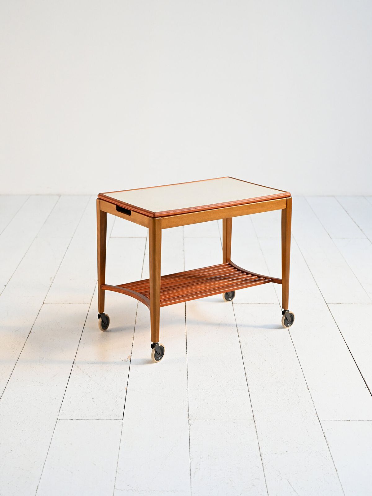 Mid Century Northern European Serving Trolley In Teak And Birch, 1950s–1960s photo furniture
