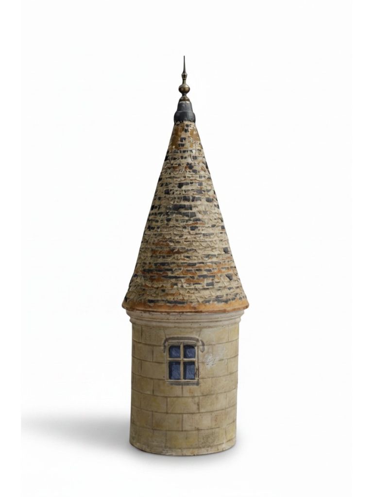 Antique 19th Century French Architectural Model Of A Château Turret | Large Scale Grand Tour Folk Art Spire, C.1860