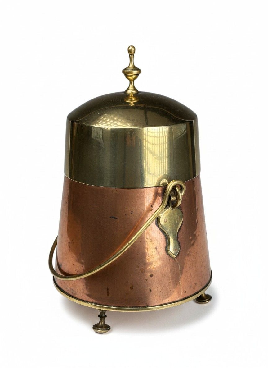 19th Century Dutch Copper And Brass 'Doofpot' (Ember Pot)