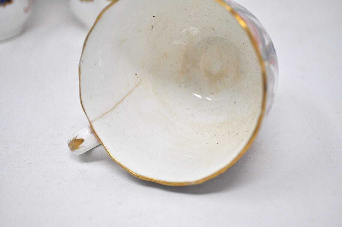 photo buy Antiek Spode Imari theekopjesset van 4, 19e eeuw, Copeland Spode Japans Imari patroon 967, zeldzaam Engels porselein, verzamelobject