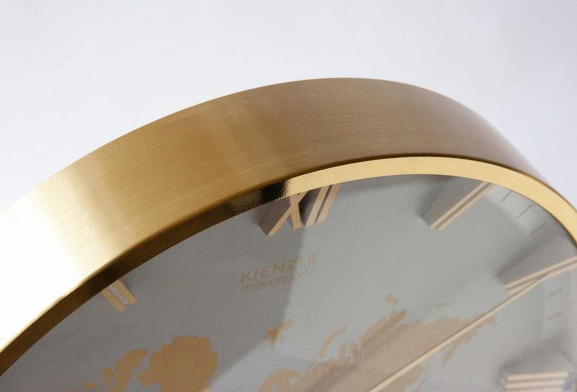 XL Kienzle World Time Clock Duitsland Bureau Tafel Mid-Century Bauhaus Art Deco Stijl Modern MCM Heinrich Möller Kantoor photo vintage