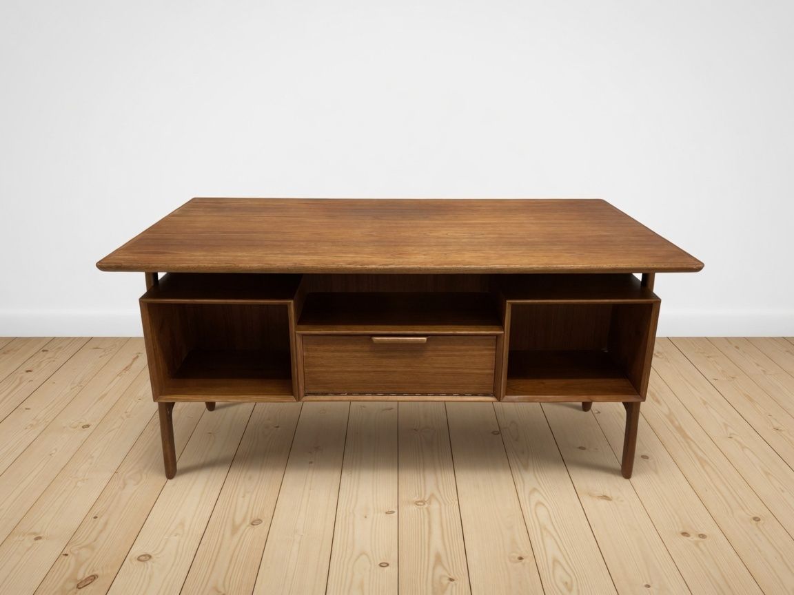 Gunni Omann #75 Teak Executive Desk, 1960s. photo vinterior