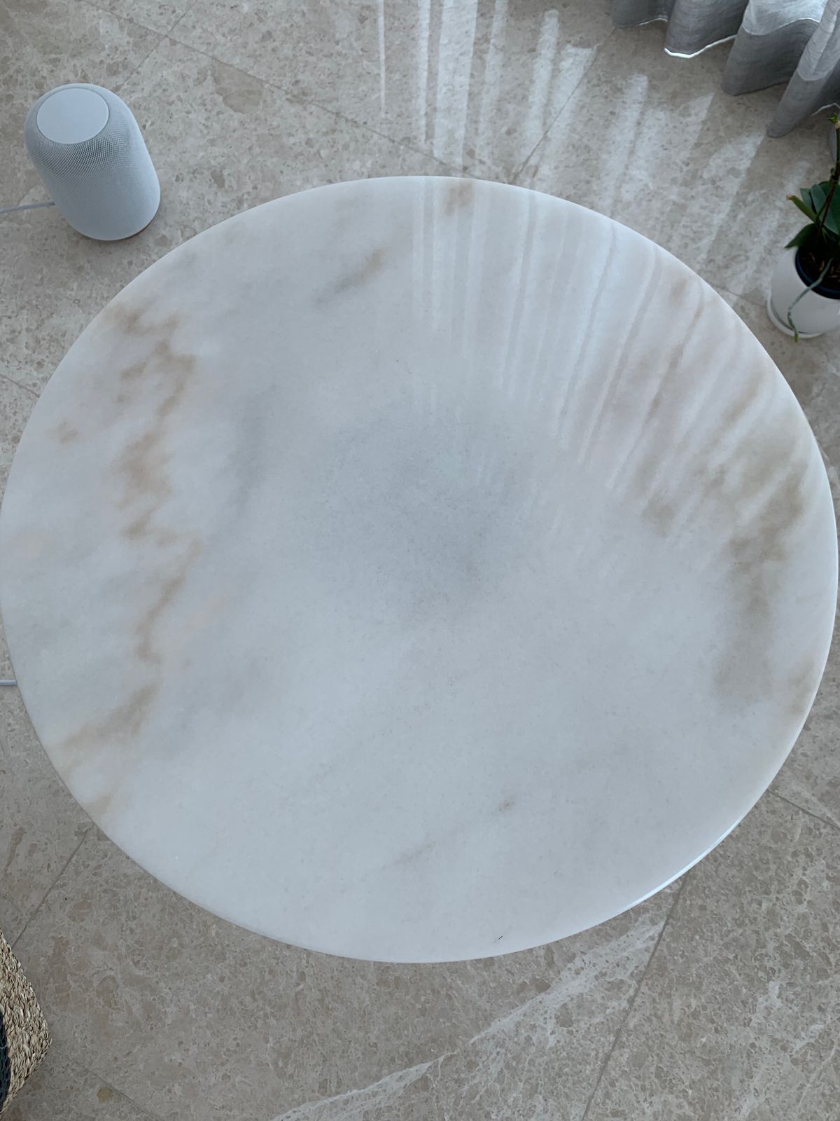 Marble Top Tulip Side Tables X 2 photo for sale