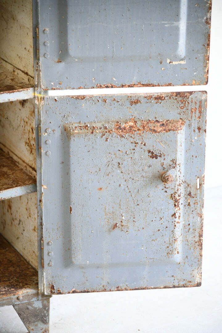 Vintage Industrial Steel Double Locker photo for sale