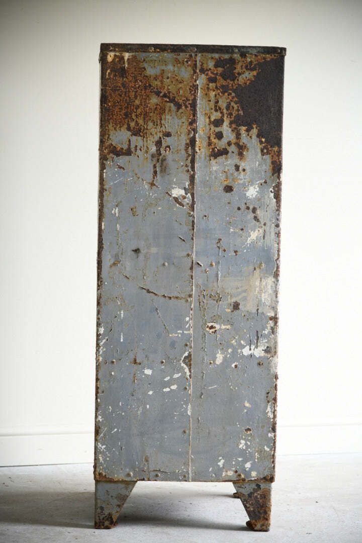 Vintage Industrial Steel Double Locker photo Furniture