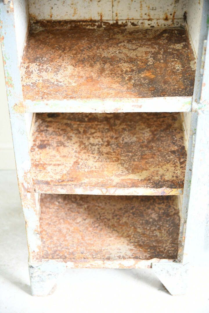 Vintage Industrial Triple Locker Cabinet photo vintage