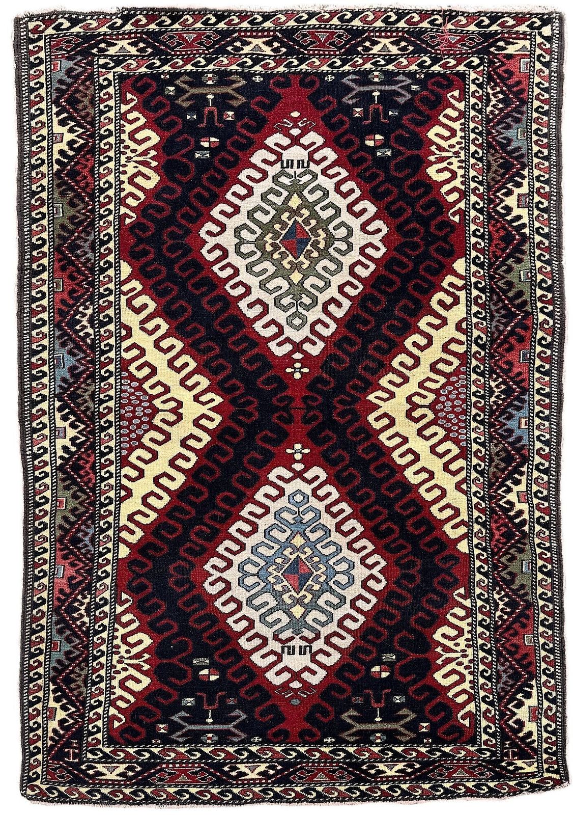 Vintage Egyptisch Shirvan Tapijt 1,64 m x 1,08 m