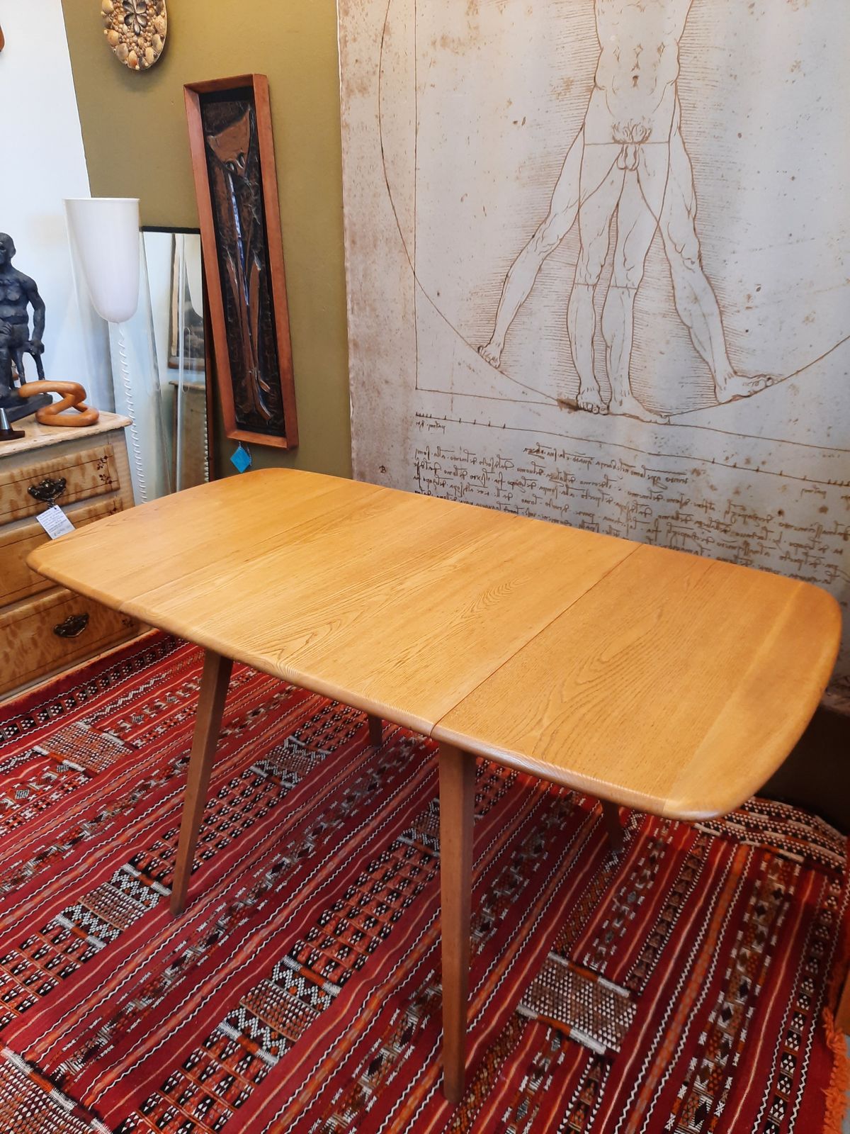 1950s Ercol Blonde Dropleaf Dining Table \ Fully Refurbished