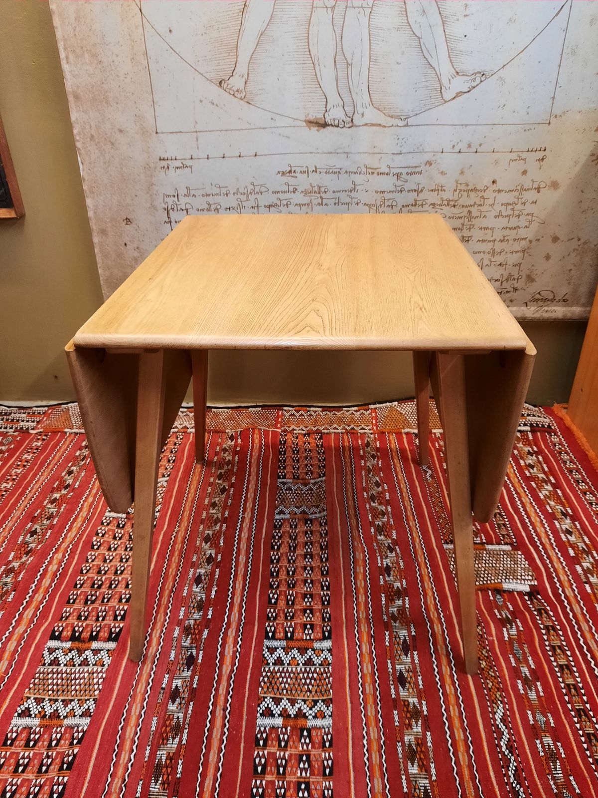1950s Ercol Blonde Dropleaf Dining Table \ Fully Refurbished photo vinterior