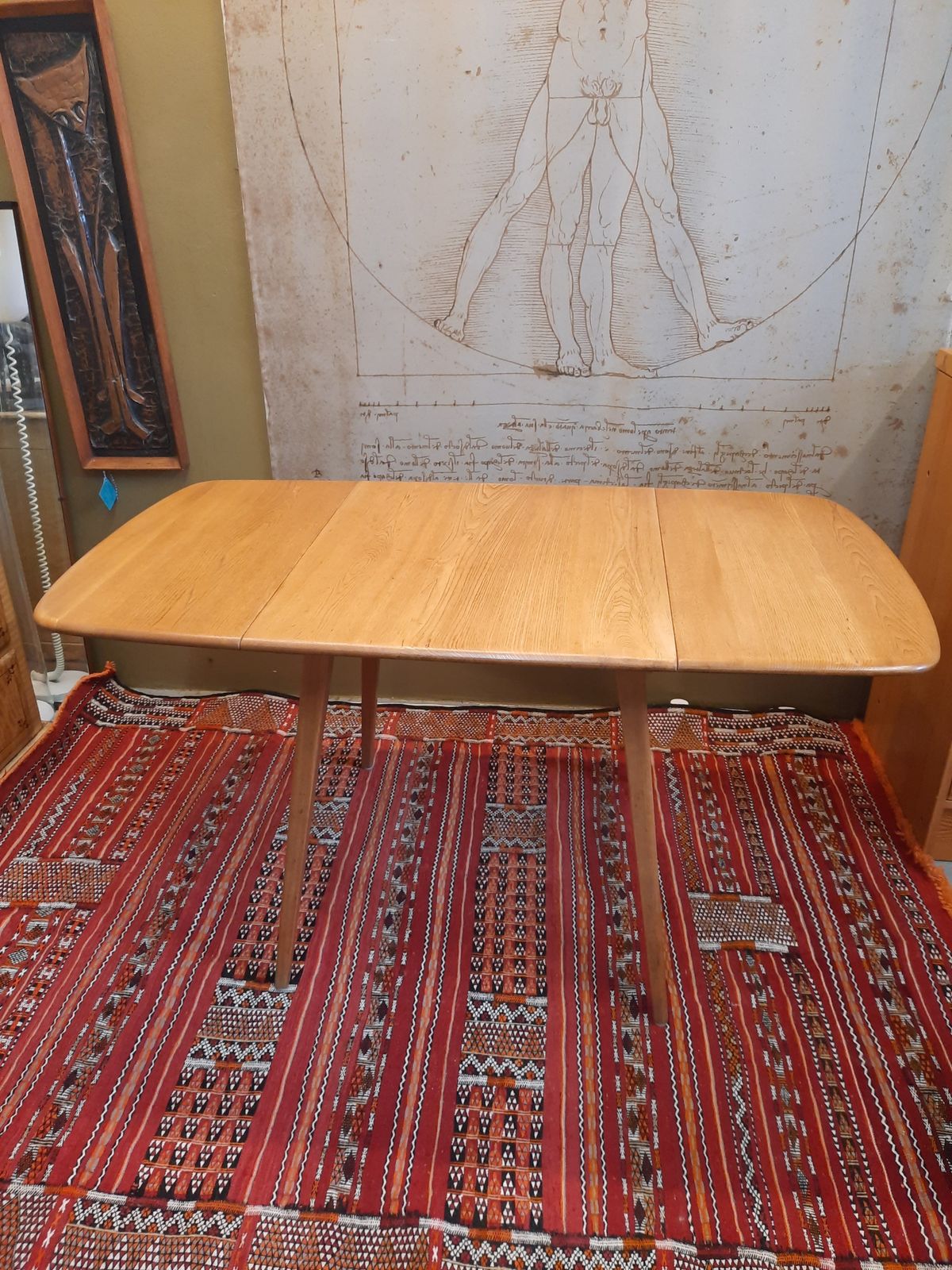 1950s Ercol Blonde Dropleaf Dining Table \ Fully Refurbished photo furniture