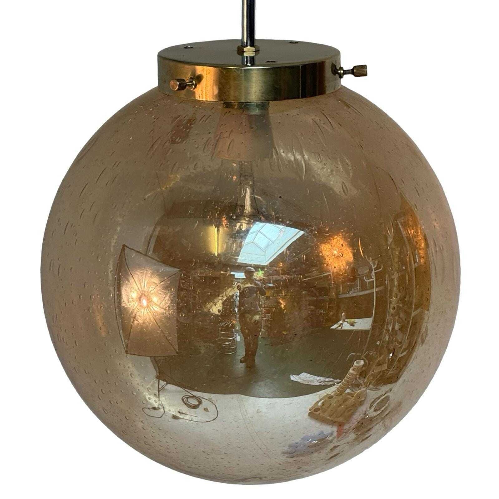 photo furniture Art Deco Hanglamp Met Bubbelglas | Messing En Chroom | Meerdere Beschikbaar