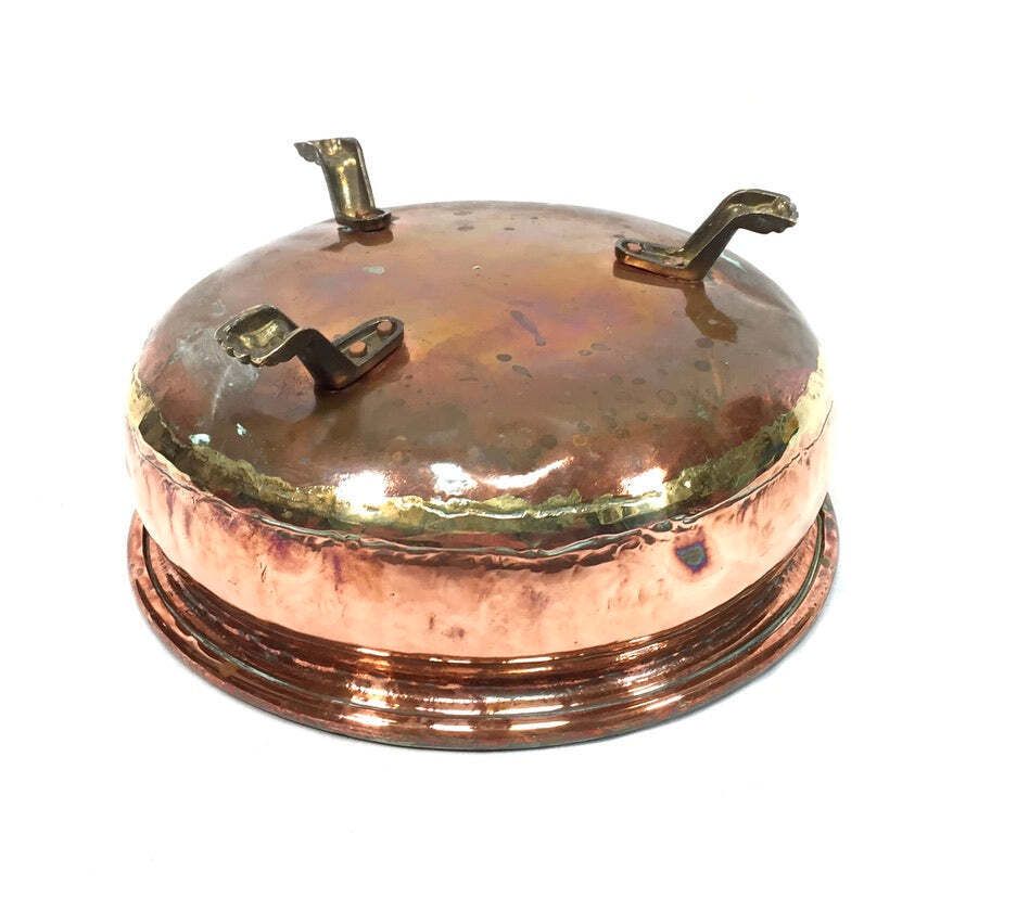 Antique Art Nouveau Copper Planter / Low Plant Pot / Jardiniere Arts & Crafts photo for sale