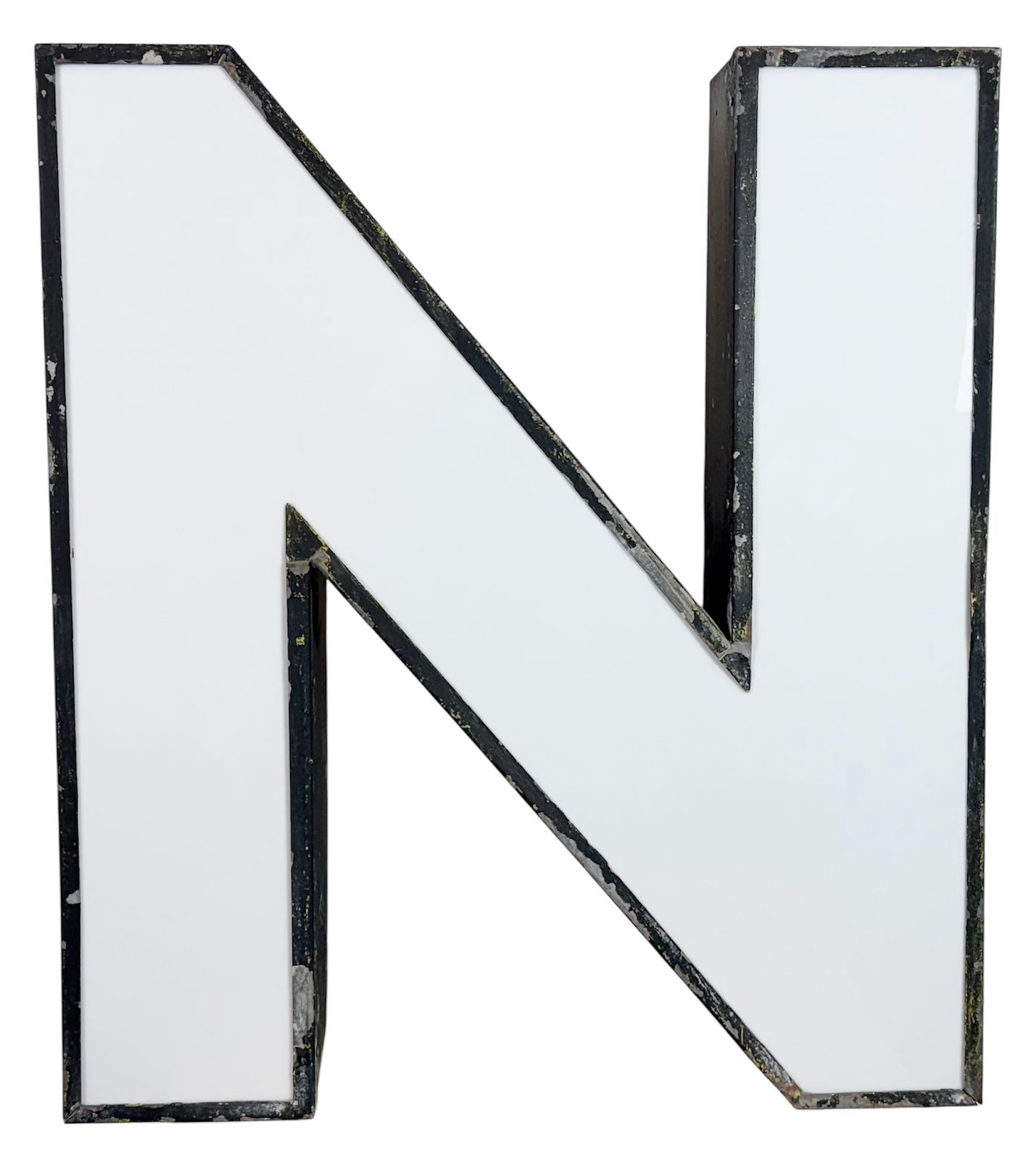 Large Vintage Illuminated Advertising Letter N , 1960s