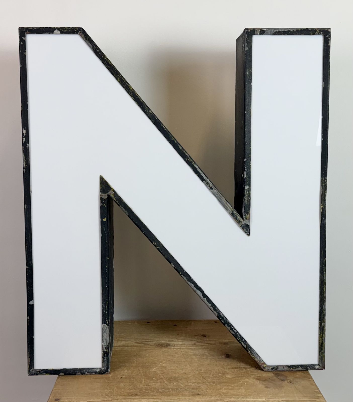 Large Vintage Illuminated Advertising Letter N , 1960s photo for sale