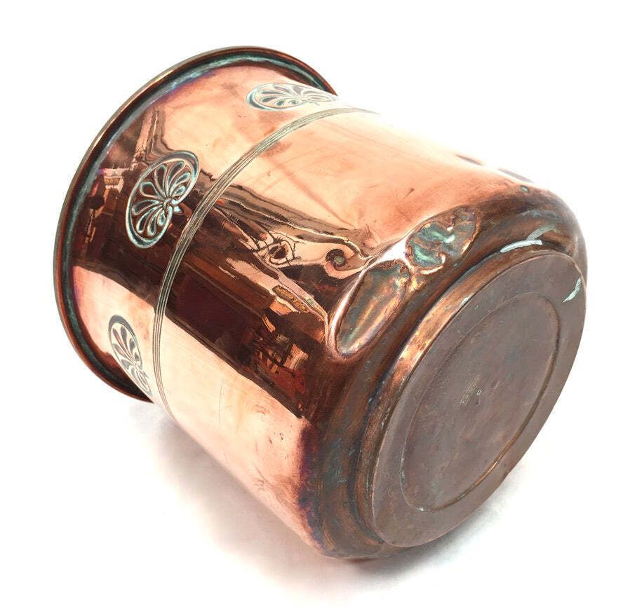 Antique Art Nouveau Copper Planter / Plant Pot / Jardiniere Arts & Crafts C.1900 photo for sale