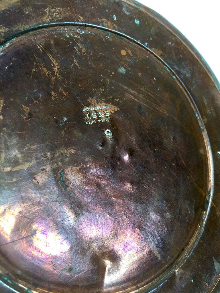 Antique Art Nouveau Copper Planter / Plant Pot / Jardiniere Arts & Crafts C.1900 photo vintage