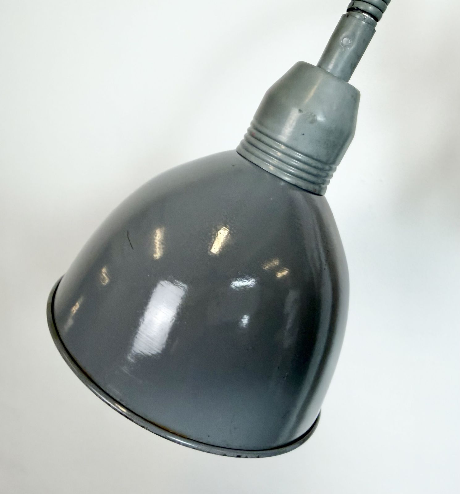 Grey Industrial Gooseneck Scissor Wall Lamp From Elektroinstala, 1960s photo 269.0