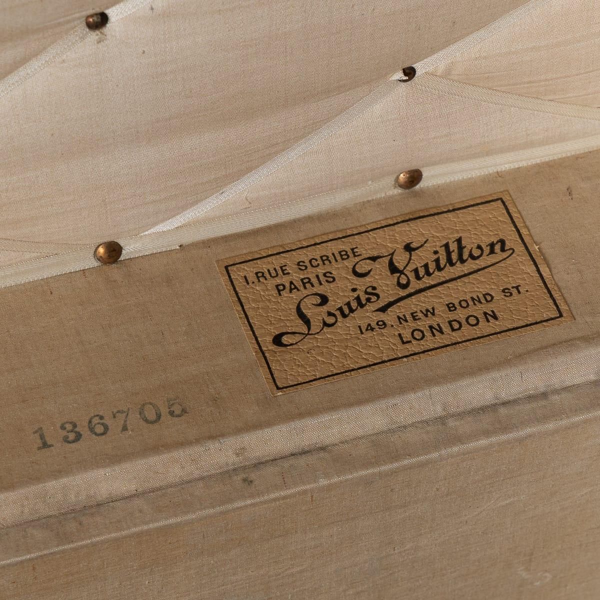 photo buy Antique 20th Cent Louis Vuitton Courier Trunk In Natural Cow Hide, France C.1900