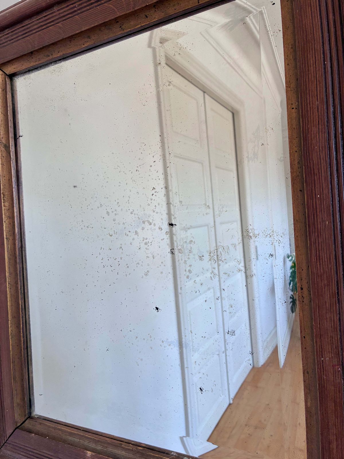 Antieke Duitse Biedermeier Wandspiegel, 19e Eeuw photo vinterior