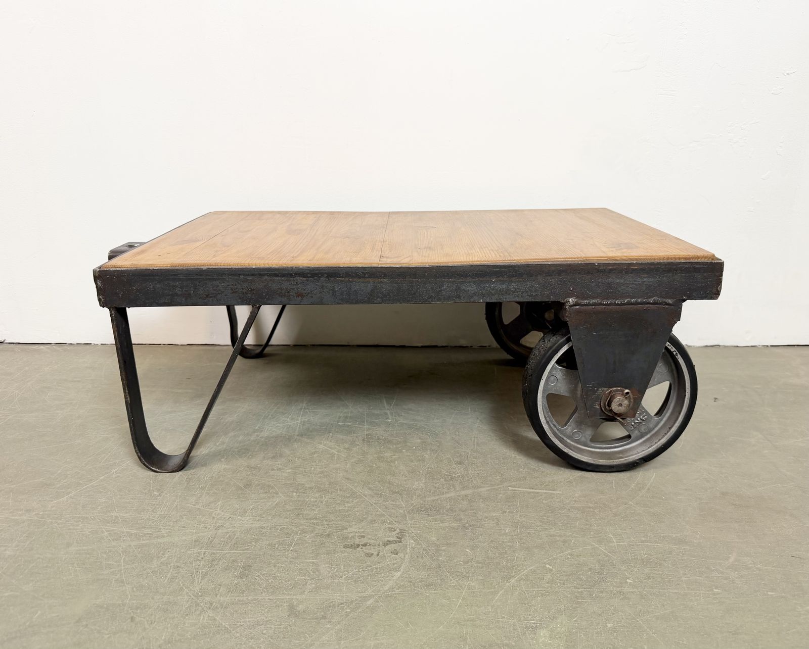 Black Industrial Coffee Table Cart, 1960s photo furniture