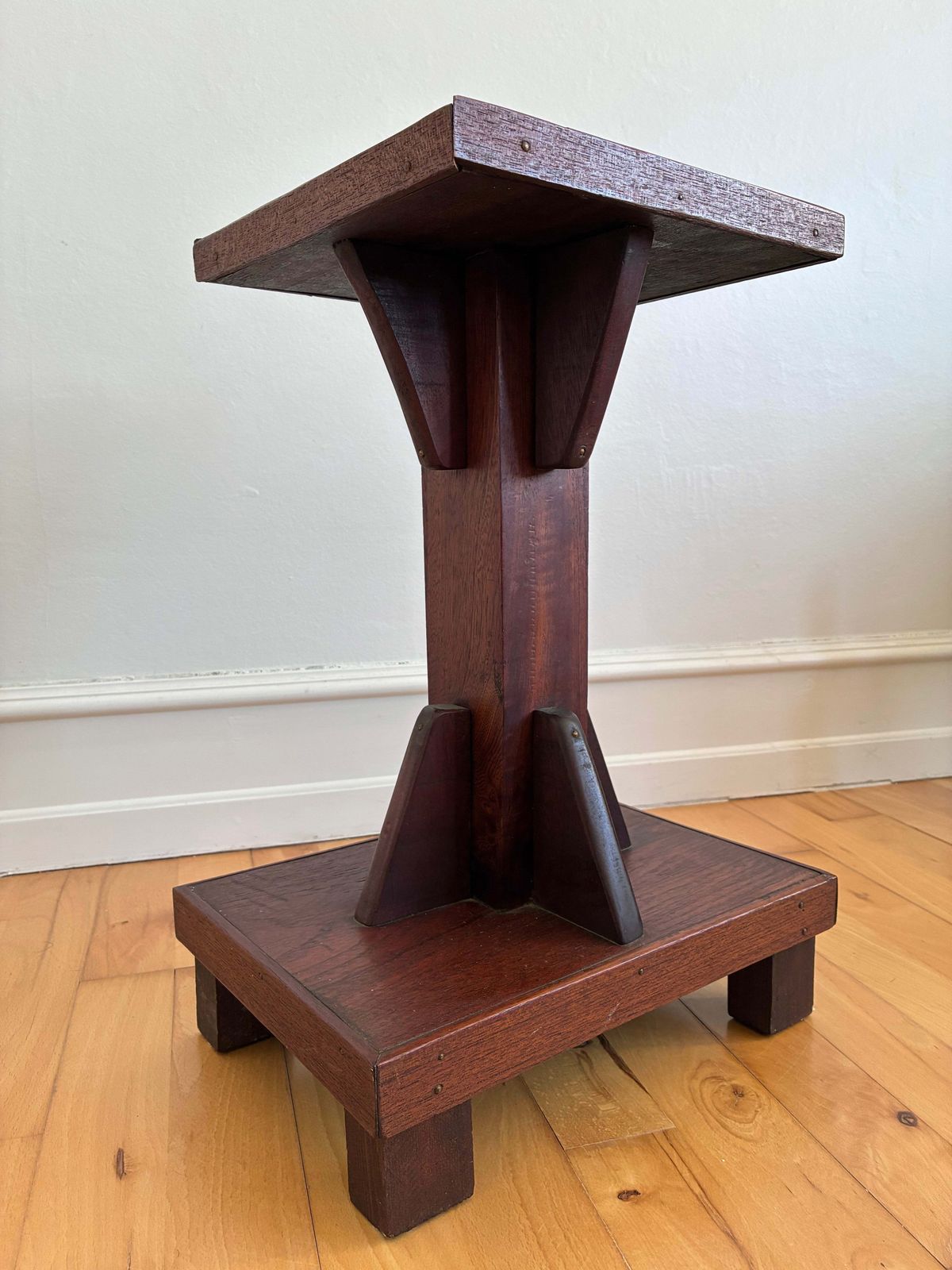 photo for sale Vintage Arts And Crafts Tile Top Side Table / Plant Stand