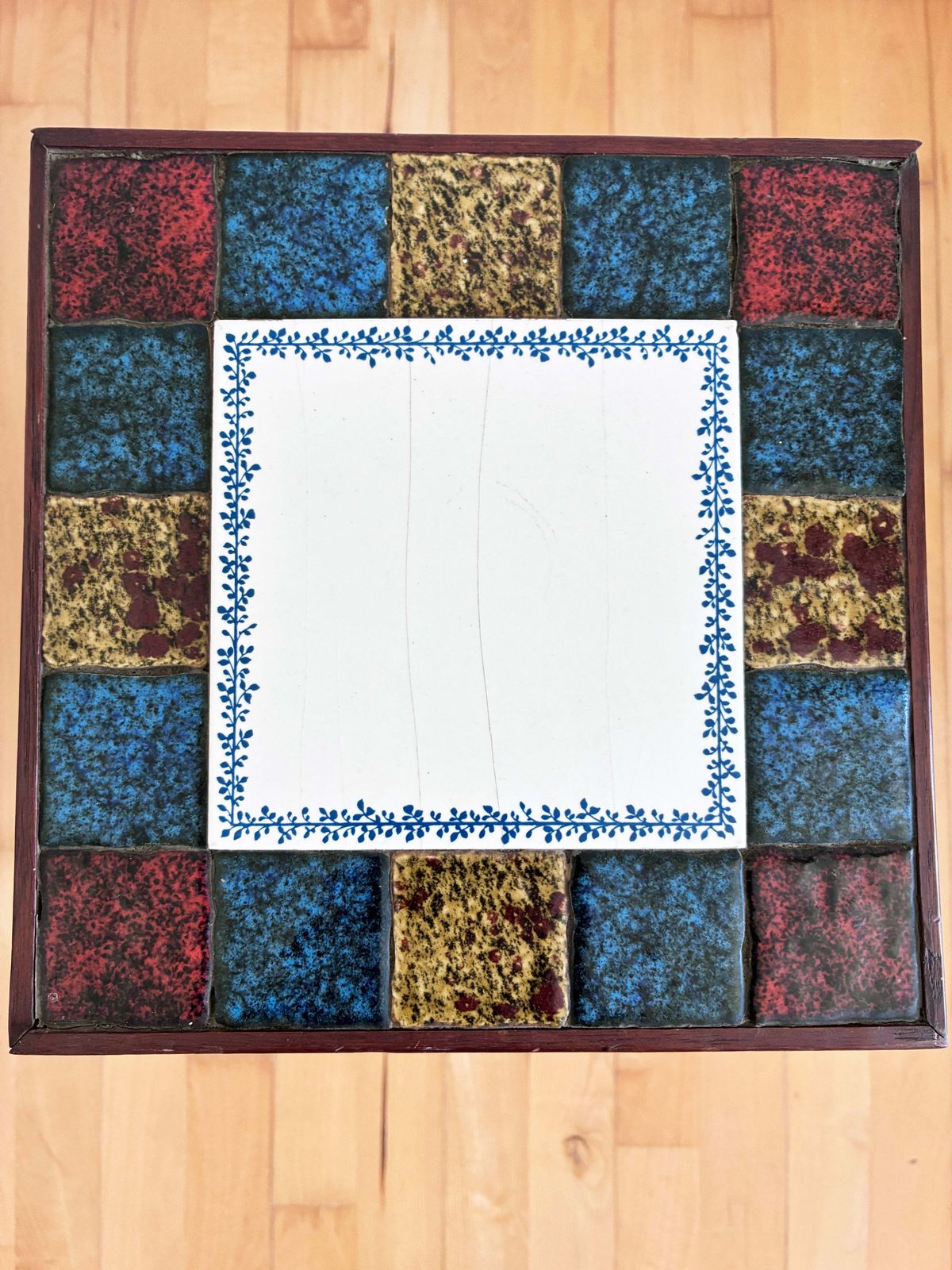 Furniture Vintage Arts And Crafts Tile Top Side Table / Plant Stand photo
