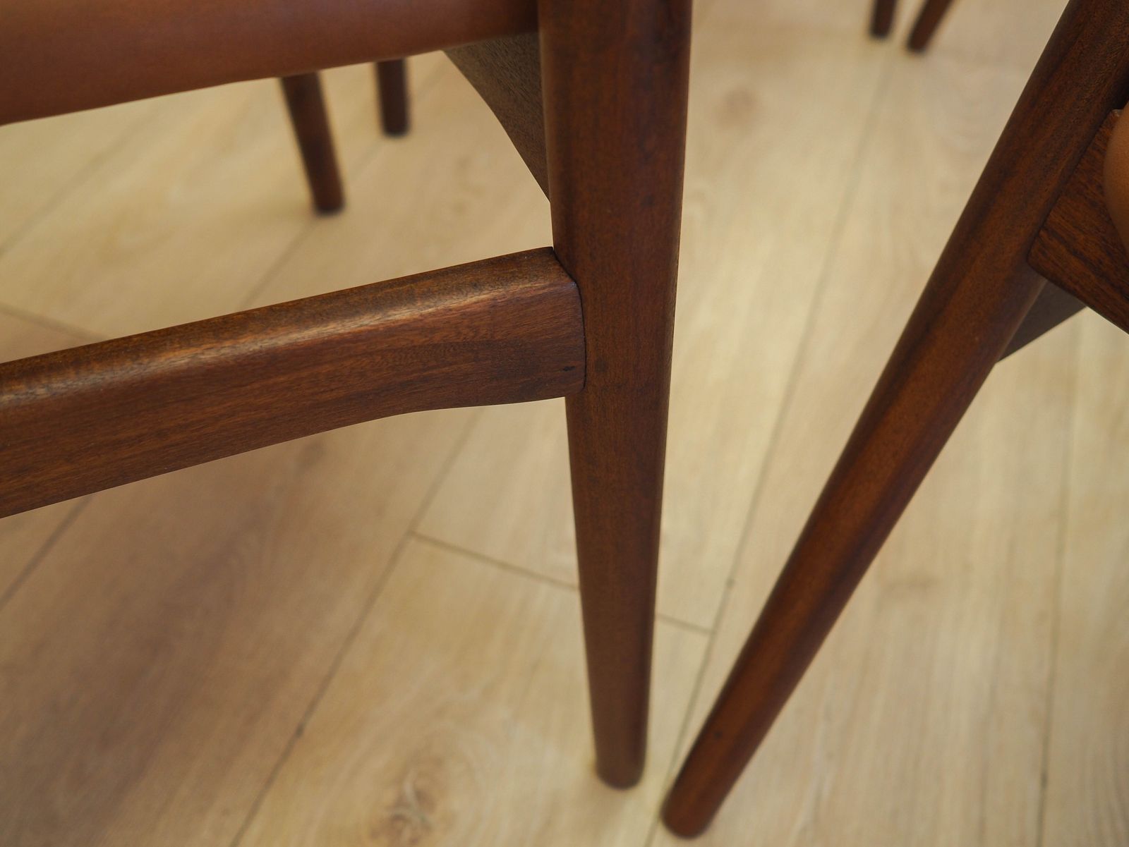 photo vinterior Set van zes teakhouten stoelen, Deens design, jaren 1970, gemaakt in Denemarken