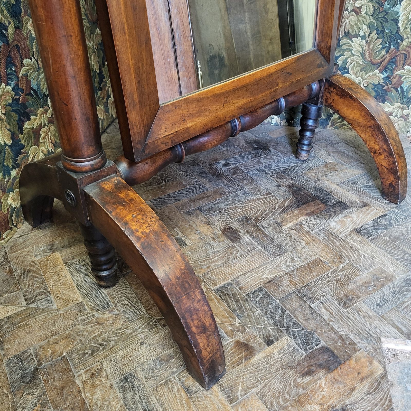 Large French Cheval Mirror, 1800s photo for sale