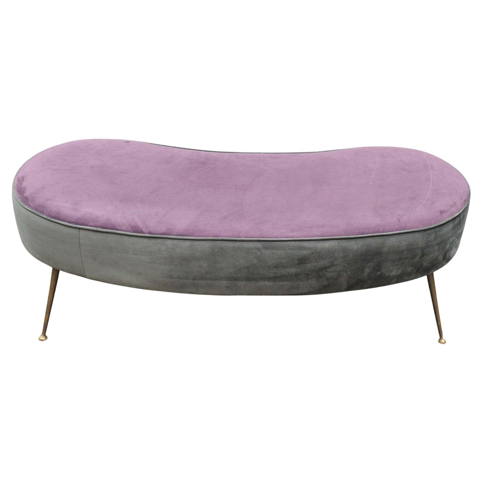 Gio Ponti Inspired Curved Ottoman With A Matching Pair Of Stools photo furniture