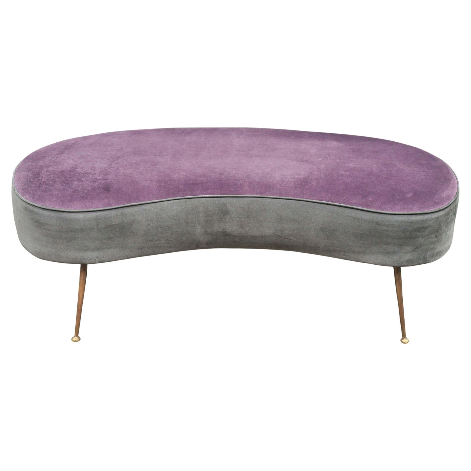 Gio Ponti Inspired Curved Ottoman With A Matching Pair Of Stools photo buy