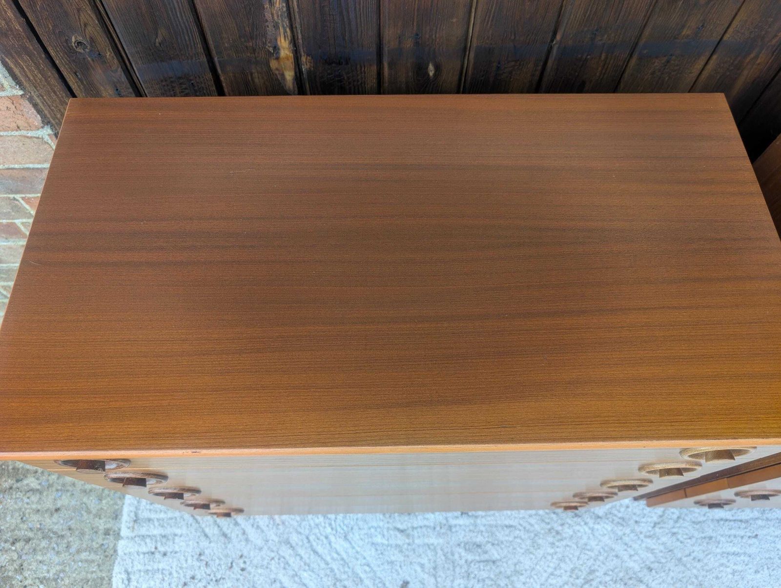 A Pair Of Matching Retro Vintage Mid Century Modern Chest Of 5 Drawers. photo vintage