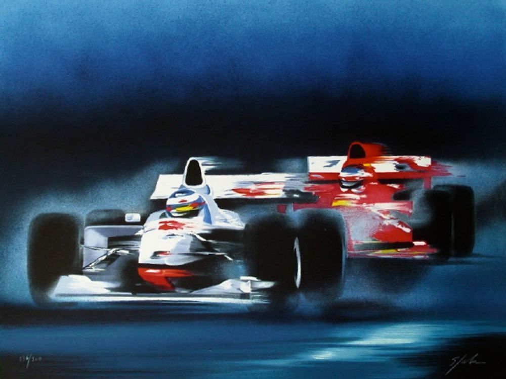 Victor Spahn Signed Lithograph Formule 1   Saison 1999