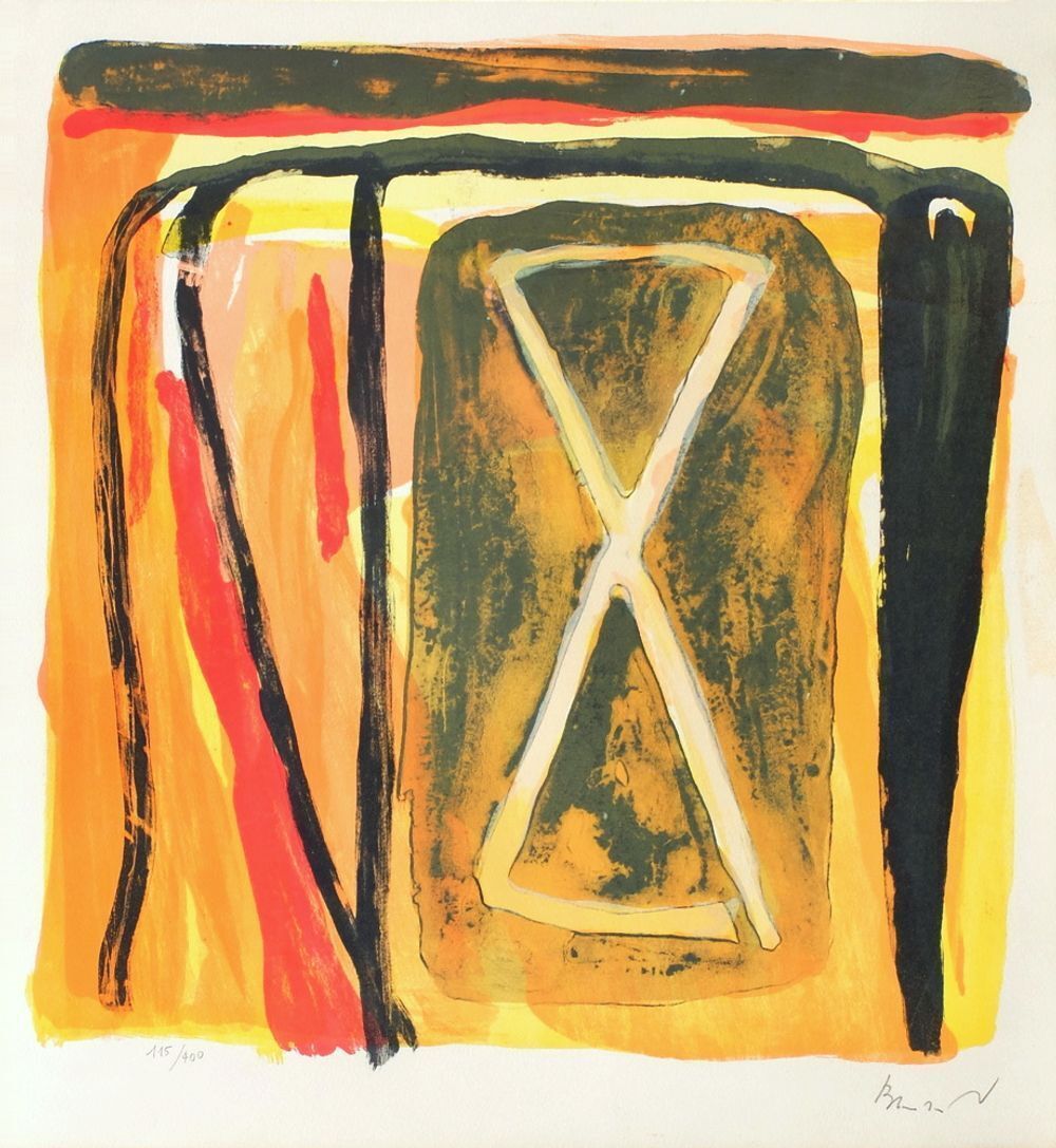 Lithographie signée Bram Van Velde Mp 212 1975