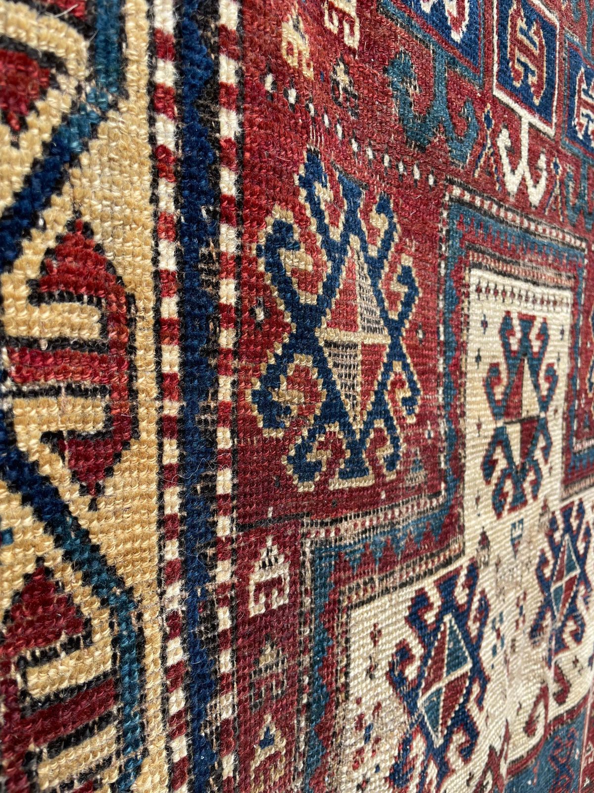 Antique Caucasian Kazak Prayer Rug photo buy