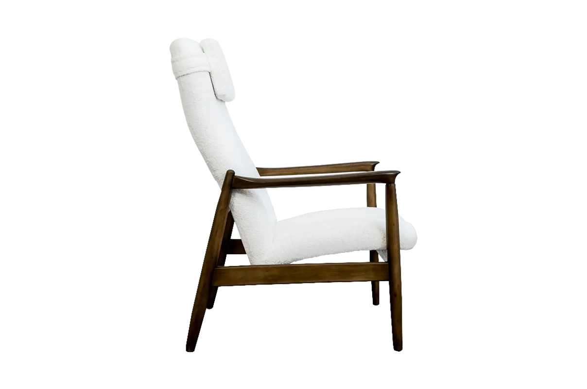 Mid Century Modern High Back Armchair By Edmund Homa, Gfm, Poland, 1960's