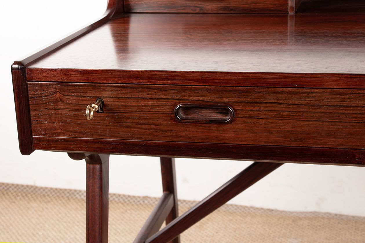 Danish Rosewood Desk, Model 56 By Arne Wahl Iversen For Vinde Mobelfabrik 1960. photo furniture