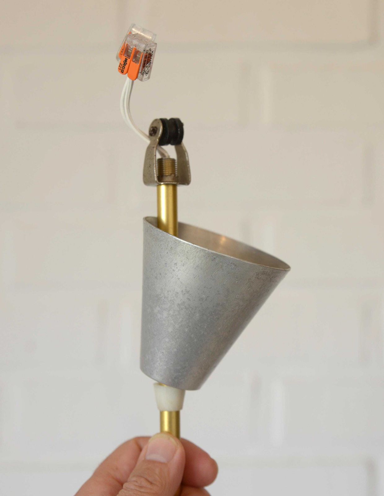 photo vinterior Vintage Milk Glass Pendant Lamp: Mid Century Modern Scandinavian Lighting