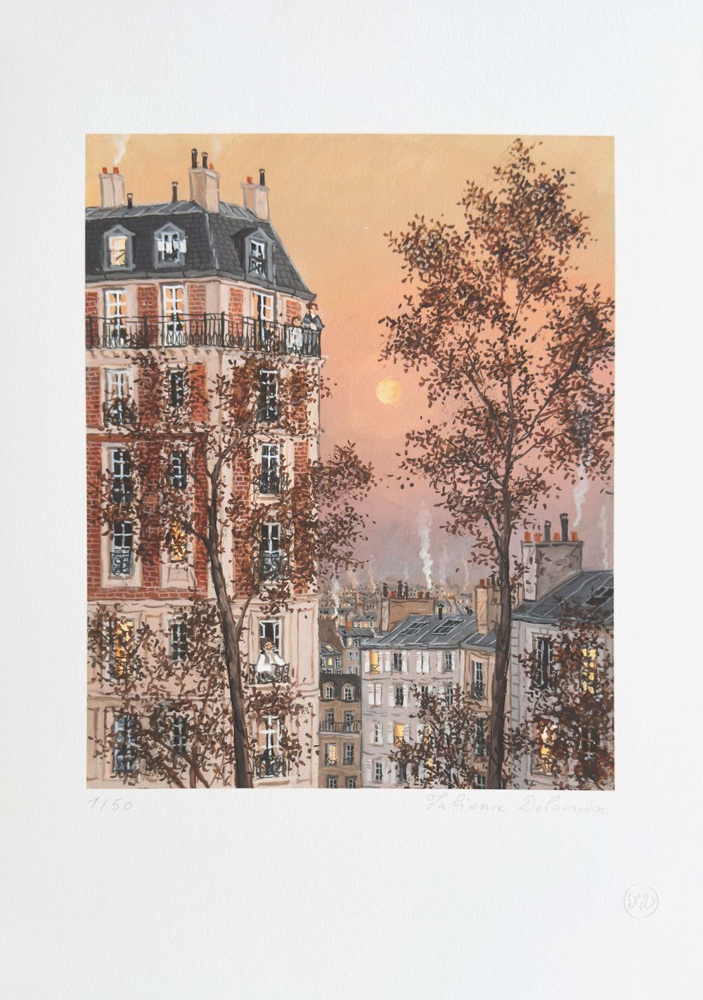 Fabienne Delacroix Signed Archival Pigment Print Paris   Aube Claire à Montmartre 2024