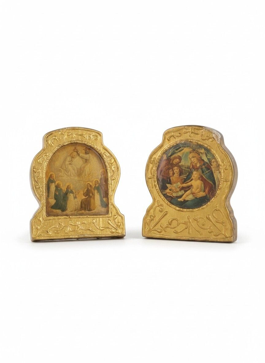 Vintage Florentine Italian Bookends Gilded (Pair)