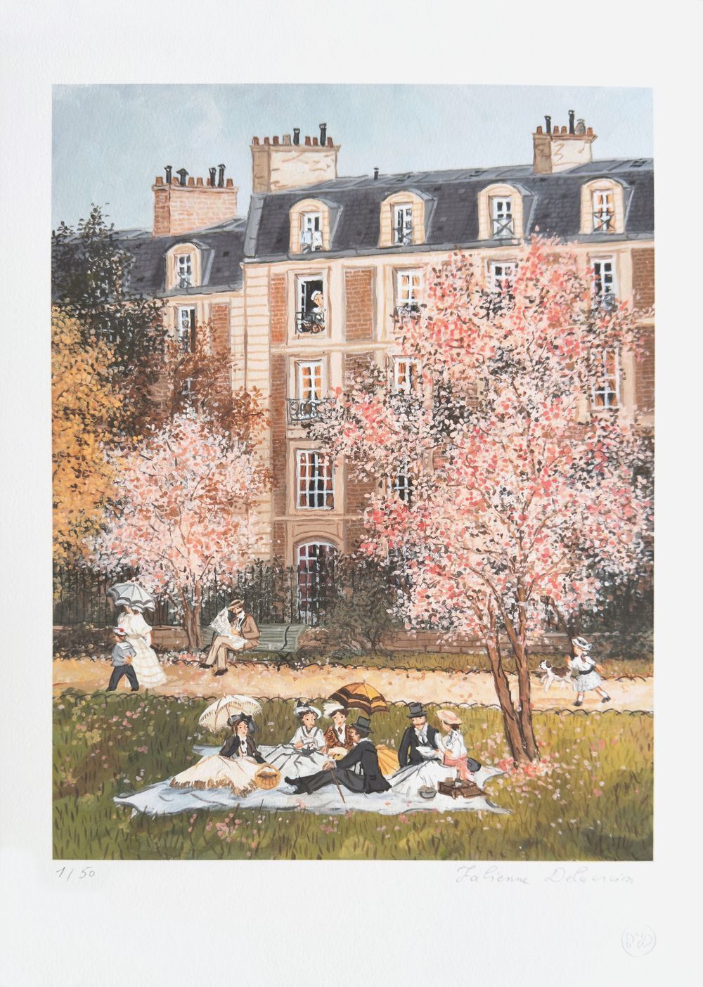 Fabienne Delacroix Signed Archival Pigment Print Paris   L'après Midi Au Parc Monceau 2024