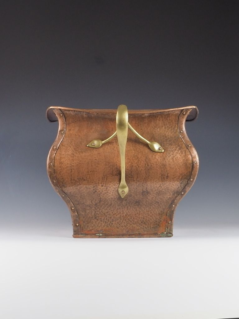 Art Nouveau Copper Planter / Jardinere / Fireside Bucket photo buy