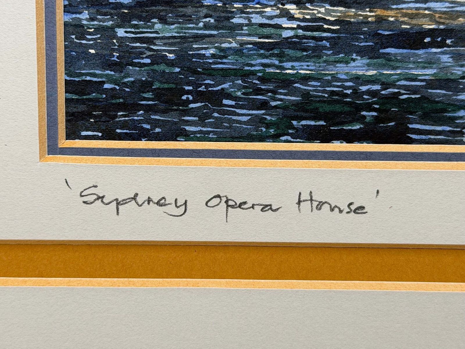 photo furniture Vintage schilderij van het Sydney Opera House, gesigneerd door G. Douglas Hemingway, gedateerd 1977