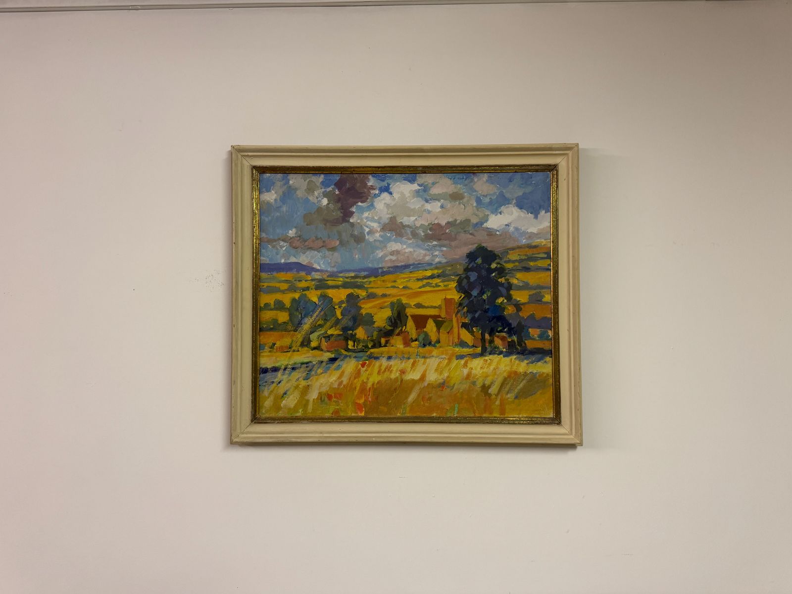 Expressive Landscape Painting By British Artist Elizabeth Jane Lloyd (1928–1995) photo for sale