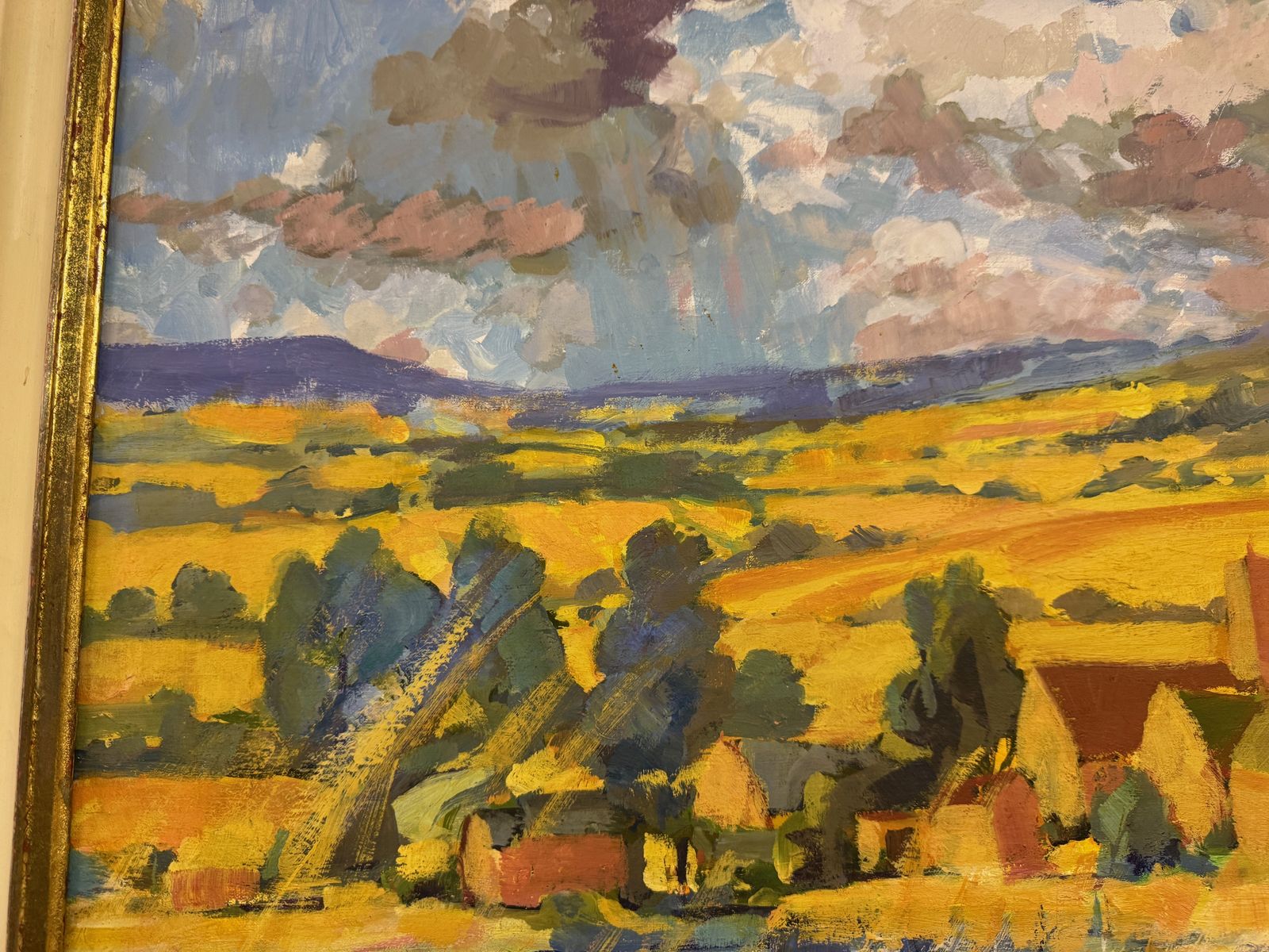 Expressive Landscape Painting By British Artist Elizabeth Jane Lloyd (1928–1995) photo vinterior