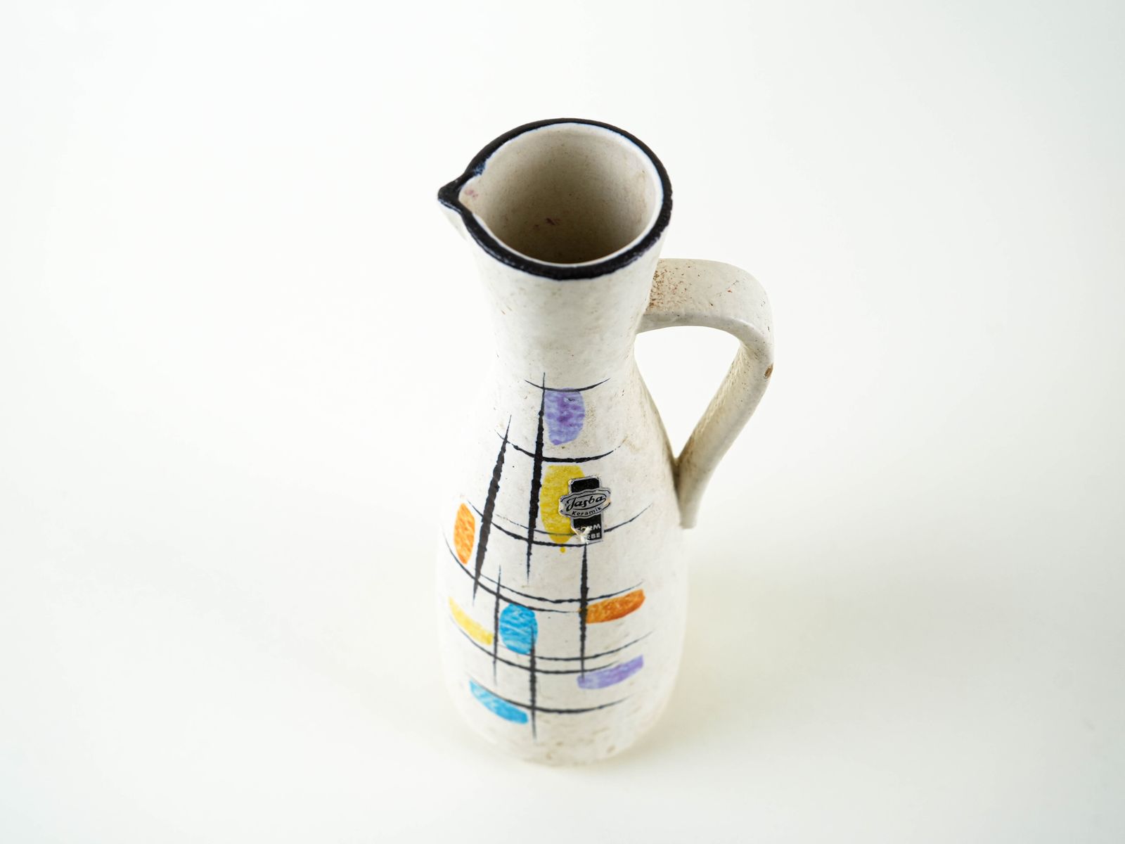 Keramieken kan, Duits design, jaren 1960, geproduceerd door Jasba photo 349.0