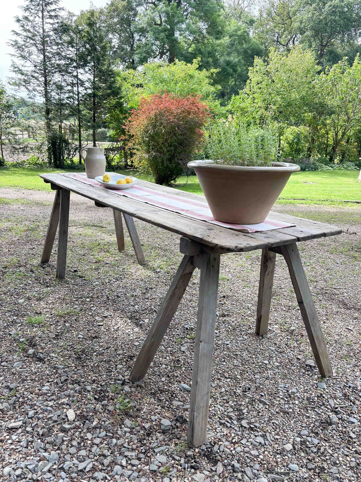 Vintage Garden Harvest Trestle Table photo furniture