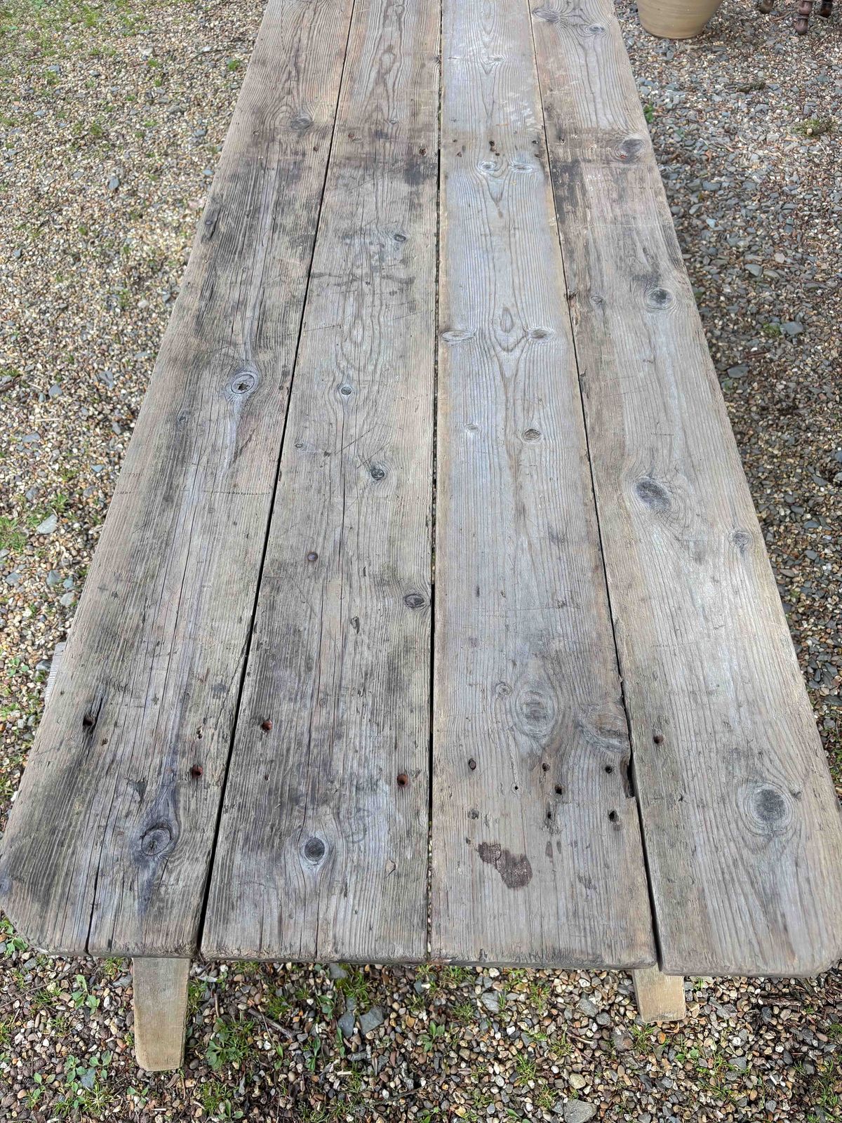Vintage Garden Harvest Trestle Table photo vinterior